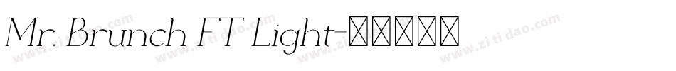 Mr. Brunch FT Light字体转换